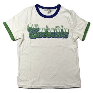 Junk Food Womens NFL Seattle Seahawks Retro Ringer Tee Shirt New
